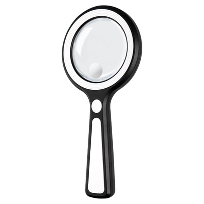 德国放大镜高清正品老人阅读手持带led灯100倍电子维修鉴定专用60