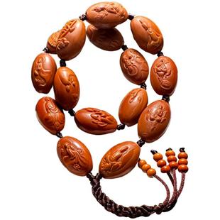 无相佛橄榄核手串男士高端文玩手持精雕刻男款盘玩天然核雕收藏级
