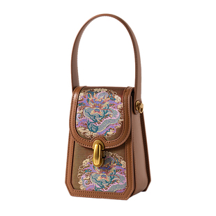 2026年新款张和才蜀锦新中式国风真丝手提斜跨包包送长辈妈妈礼物