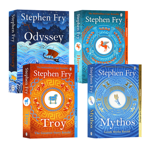 古希腊神话故事4册 英文原版小说 Mythos/Heroes/Troy/Odyssey 英雄特洛伊的故事英语文学读物Stephen Fry史蒂芬·弗莱Penguin