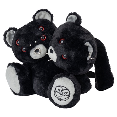 暗黑原创设计铆钉先锋双头熊背包