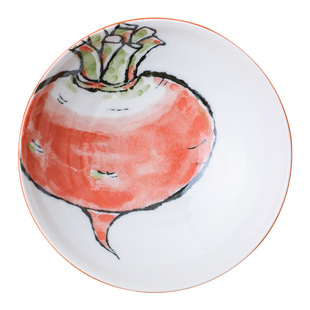 美浓烧陶瓷餐具盘子深碟蔬菜家用汤盘可爱日式和风大圆盘