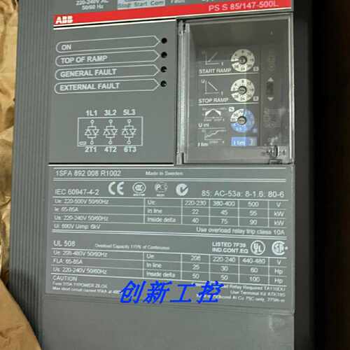 议价全新1SFA892008R1002正品ABB软启动器 PSS85/147-500L 功率45
