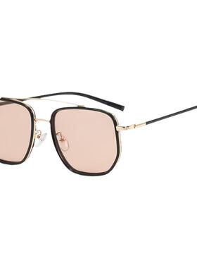 超火橘片墨镜茶色片ins潮男街拍