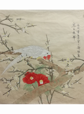 喻继高工笔画白描底稿纯手绘斗方