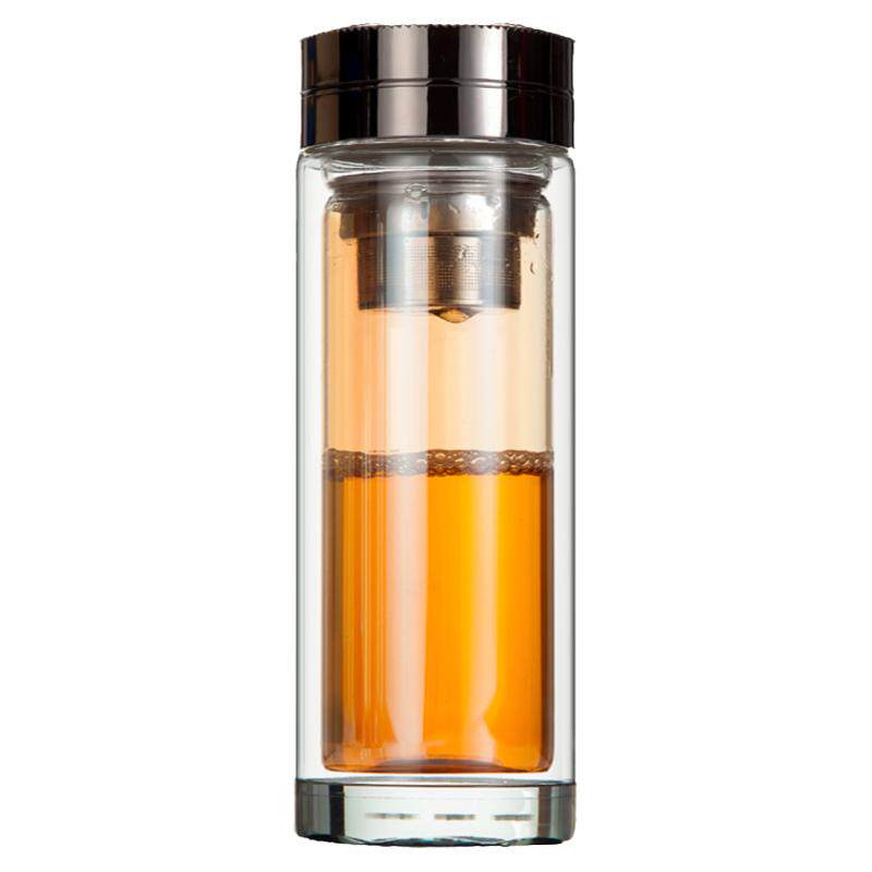 高档超厚水晶双层玻璃杯泡茶