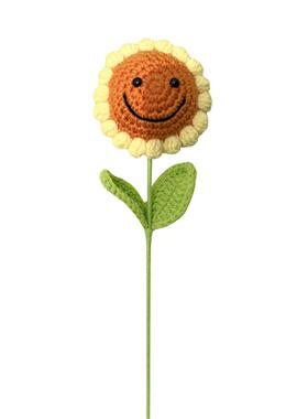 向日葵手工钩织毛线钩织花束成品笑脸仿真花教师节高考毕业礼物