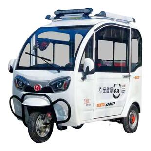 全封闭电动三轮车家用小型女性接孩子老人成人带棚双排山区电瓶车