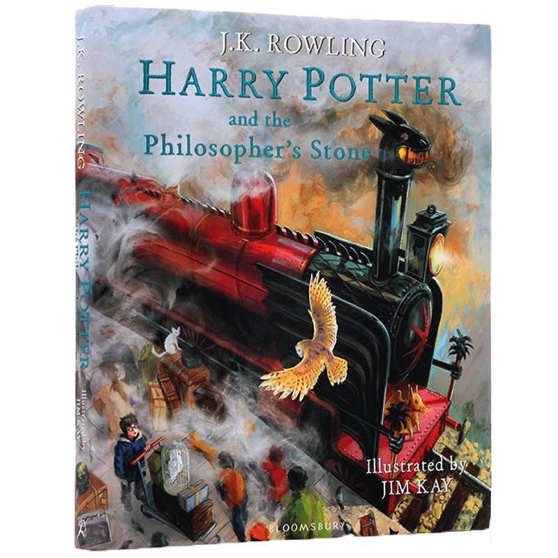 现货进口英文原版小说 Harry potter and the Philosopher's Stone 1-2-3-4-5 插图精装大开本 JK罗琳 哈利波特与魔法石原版彩绘版