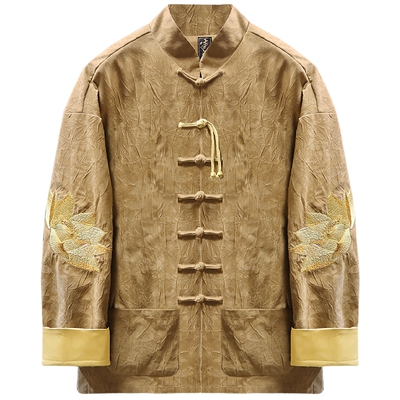 半闲集春夏新款莲花刺绣中式唐装