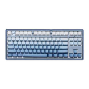 腹灵MK870pro雾蓝侧刻机械键盘无线蓝牙三模办公静音电竞游戏专用