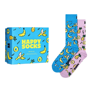 【2双装礼盒】Happy Socks袜子女多巴胺中筒袜堆堆袜多双装礼盒