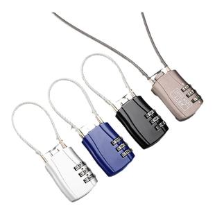 钢丝挂锁密码锁衣橱柜锁头软长绳小锁具户外头盔防盗挂锁宿舍柜锁