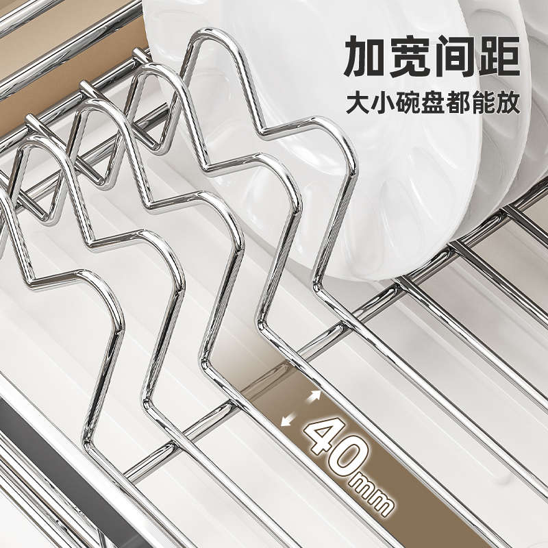 碗盘沥水架碗架不锈钢厨房置物架沥水篮放碗筷碗碟收纳架家用台面