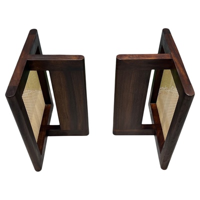 奥坎实木桌腿胡桃木三脚架