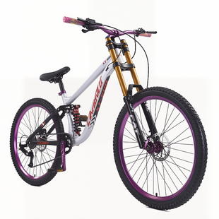 千百鹿土坡车山地车气压后胆学生炸街软尾男女生减震越野青少年