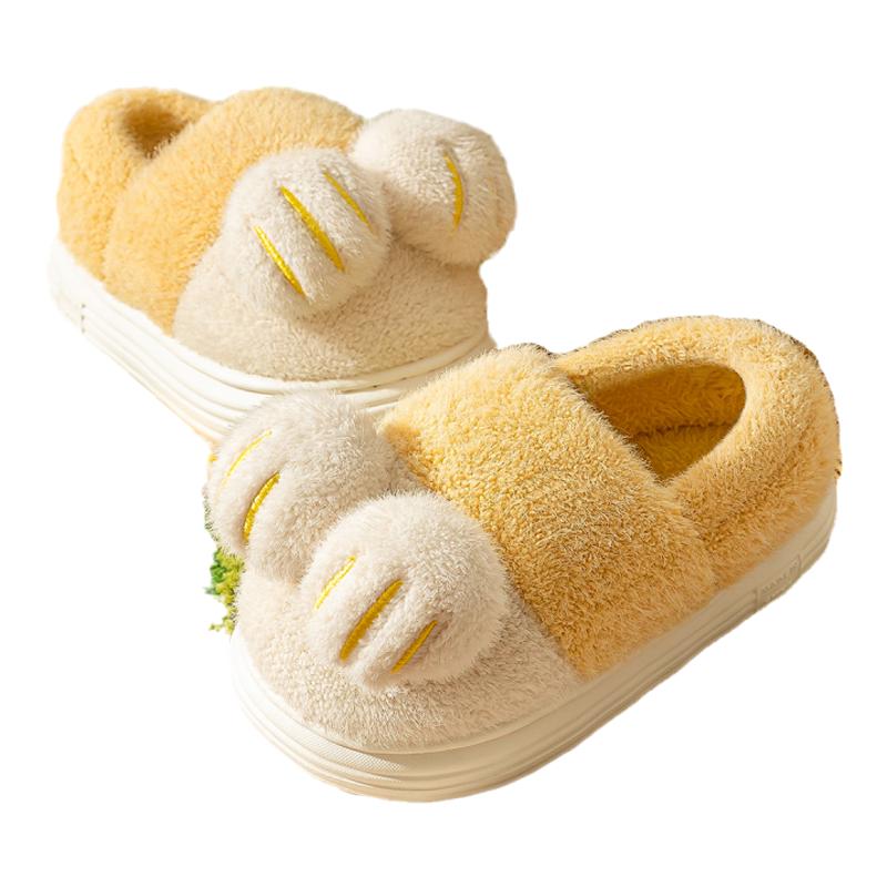 儿童棉拖鞋女童冬季2025新款室内居家居加绒男童亲子毛毛棉鞋包跟