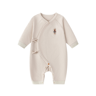 babylove新生儿连体衣春秋季纯棉和尚服彩棉婴儿衣服初生宝宝哈衣