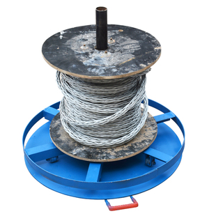 新款方管加强电缆放线盘光纤光缆放线神器圆盘带刹车卧式放线架