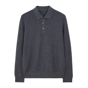 【意式老钱风】亲肤羊毛长绒棉混纺 秋季马鞍肩翻领针织衫 DAZ794