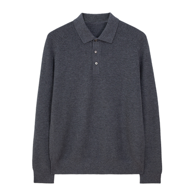 亲肤羊毛长绒棉混纺马鞍肩针织衫