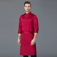 Красный фартук, лонгслив подходит для мужчин и женщин