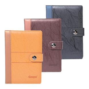 Geepa金派笔记本b5加厚记事本高颜值皮面商务办公用记事本a5带扣复古简约学习工作会议记录本可定制logo