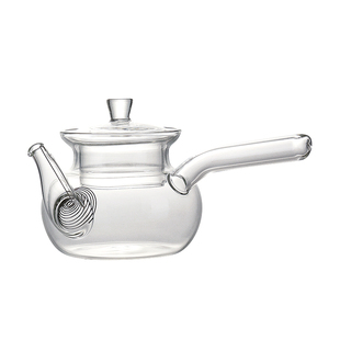 耐热侧把壶明火可烧煮玻璃壶空气灯煤油炉煮茶玻璃壶电陶炉平底壶