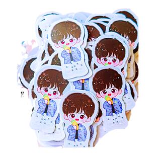 贴纸定制卡通异形动漫贴画自印明星应援周边切膜不干胶来图定制