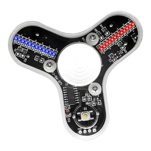 LED指尖陀螺发光显字三叶手指陀螺电子DIY制作焊接套件