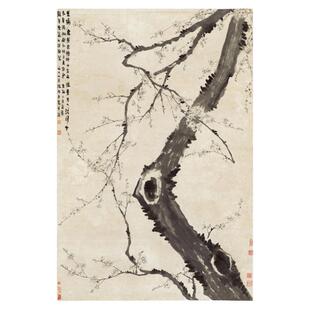 金农梅花图复古书画水墨国画真迹宣纸微喷仿古装裱挂轴玄关装饰画