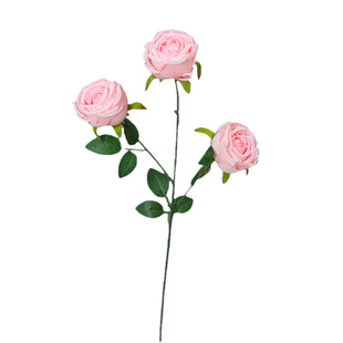 10枝装粉色系仿真花材婚庆绢花 花排插花舞台装饰花艺婚礼堂假花