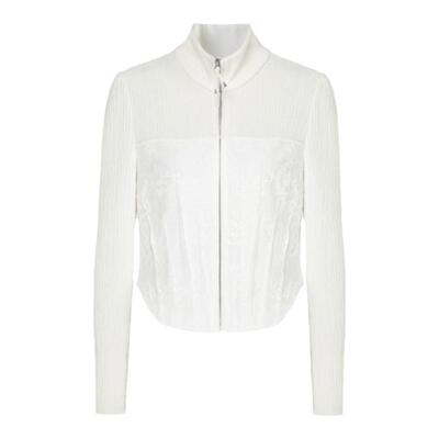 【商场同款】HPLY荷比俪春秋新款女廓形蕾丝结合腰部细节衬衫