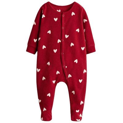 HM童装女婴男婴连体衣冬季新款红色拜年服新年家居睡衣1173315