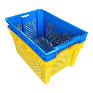 塑料错位筐梯形筐长方形加厚大号周转筐蔬菜水果物流快递收纳筐