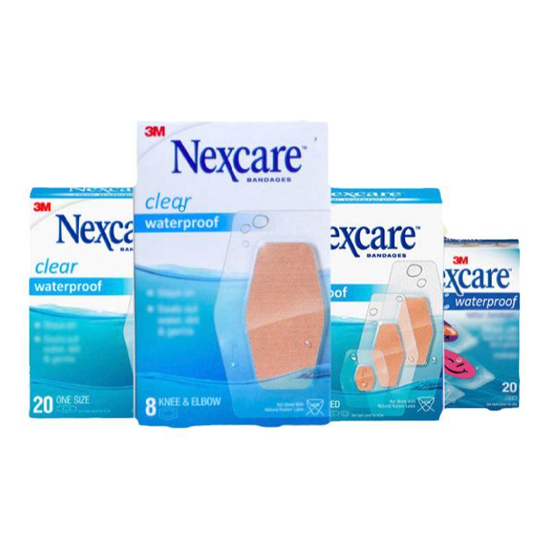 3M耐适康Nexcare防水创口贴透明透气隔离保护ok绷8/20/50片装