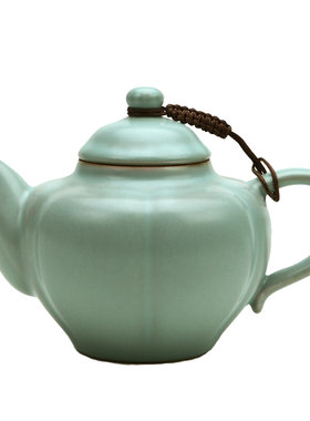 东道汝窑轻奢茶具中葵茶壶半组