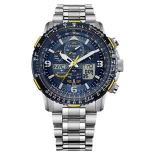 西铁城蓝天使二代光动能时尚运动表电波蓝宝石表盘男表JY8078-52L