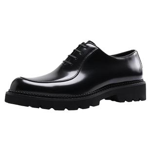 男士皮鞋厚底增高正装商务英伦真皮牛津鞋男亮皮休闲新郎结婚鞋