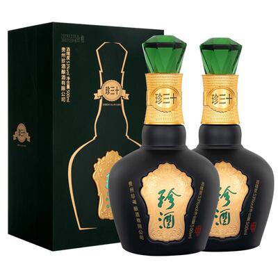【新春送礼】贵州珍酒珍三十53度坤沙酱香型送礼收藏白酒500ml*2