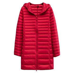 雅鹿新品正品女轻薄羽绒服中长款百搭超保暖轻便薄款外套防寒服