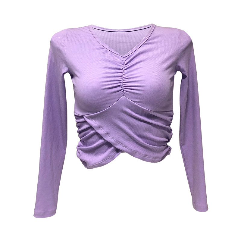 kk fitness性感健身服女瑜伽服显瘦春秋长袖专业跑步训练运动上衣