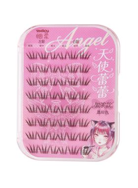 烟柔天使蕾蕾韩式女团棕色黑色假睫毛免胶自粘自然款浓密嫁接睫毛