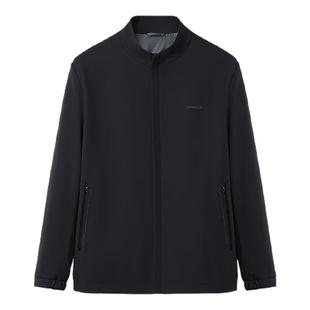 海澜之家轻商务牛奶丝行政夹克25秋动新印花立领外套羽绒服冬装男