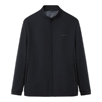 海澜之家字母印花弹力立领夹克男