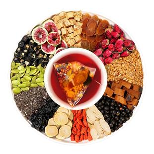 种子循环养雌黄体酮茶包亚麻籽无花果桑葚黑枸杞养生茶降雄茶茨养