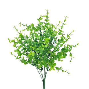 尤加利小绿草花仿真花束草塑料花插花假花家饰花绿植小束花墙植物
