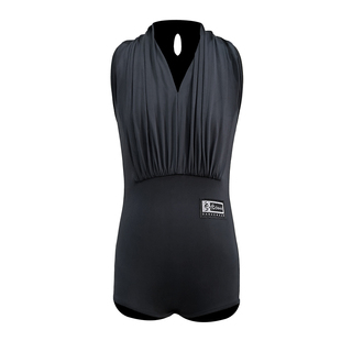 皇朝拉丁舞服女童V领练功服少儿新款无袖国标舞服连体上衣H6090