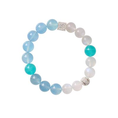灵机麦玲玲天秘鲁莫桑比克天河石海蓝宝精致水晶手链女款2026新款