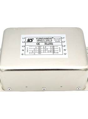 四线380v电源滤波器60A40A三相交流双极增强型净化器CW6CL2-80A-R